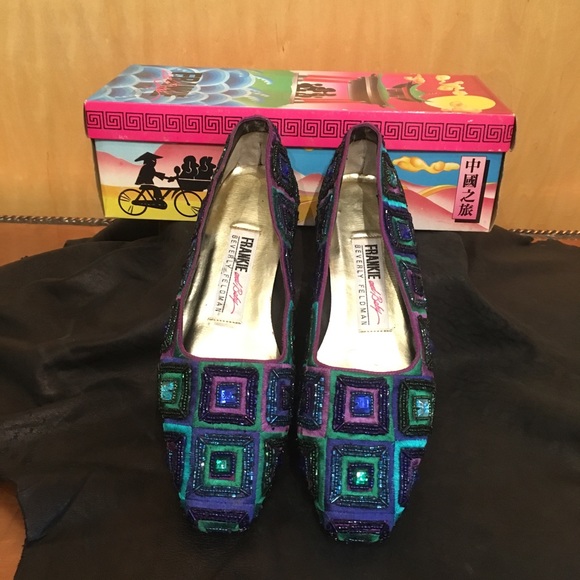 🌲EUC VINTAGE Beverly Feldman Embellished Flats🌲 - Picture 8 of 8